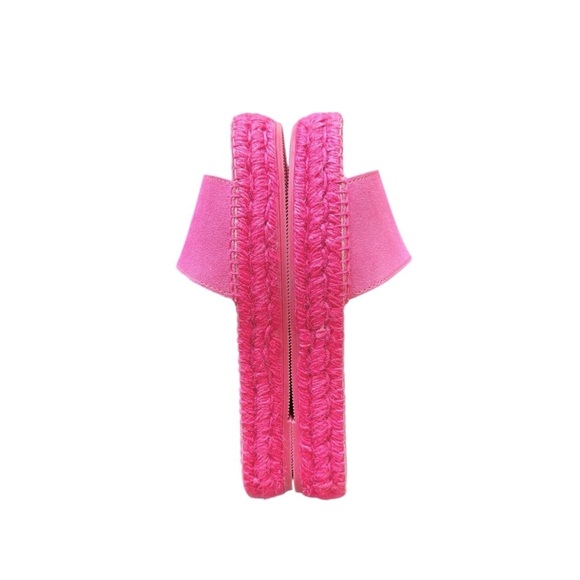 MANEBI EUC Hamptons Suede double sole slides in Bold Pink Size 9.5 - Picture 4 of 5